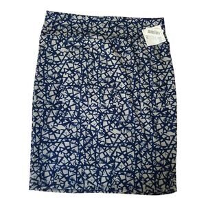 NWT LuLaRoe Cassie skirt Sz 3XL 3X Stretch Pencil Skirt COLOR gray blue abstract
